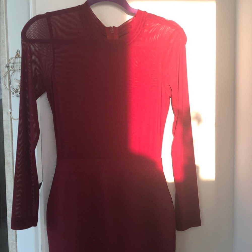 Burgandy Bodycon Dress